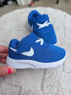 Baby Boys Nike Velcro Blue Sneakers Size 4C
